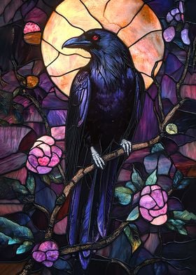 Raven Stained Glass