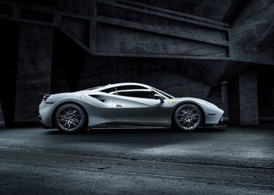 White Ferrari 488 GTE