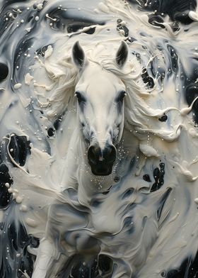 White Horse in Abstract