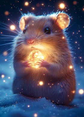 Cute Mouse with Glowing Orb