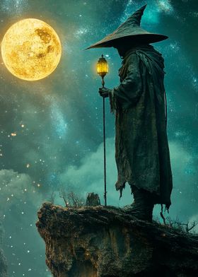 Wizard Under Full Moon