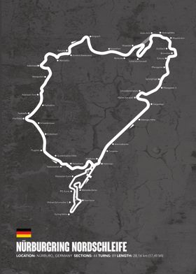 Nürburgring Nordschleife Map