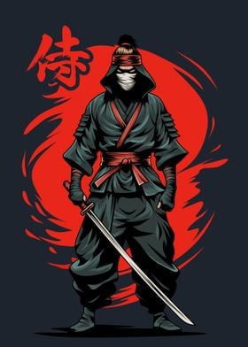 Ninja Warrior Illustration