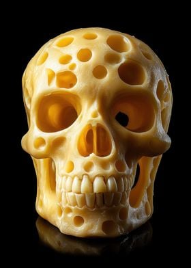 Swiss Cheese Skull Sculpture