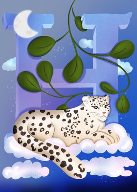 Snow Leopard Letter H