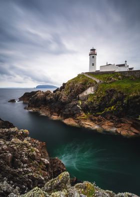 Lighthouse on Rocky Coast