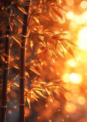 Bamboo sunset