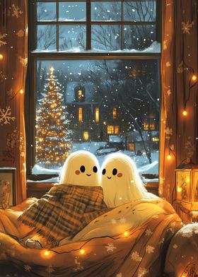 Ghost couple on Christmas