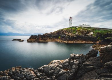 Lighthouse on Rocky Coast