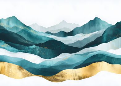 Abstract Mountain Landscape