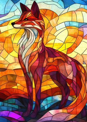 Stained Glass Fox