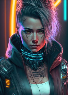 Cyberpunk Female Portrait