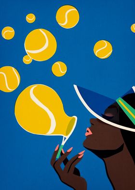 Tennis Bubble Art