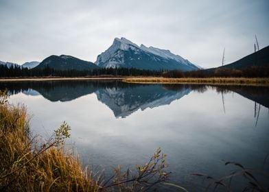 Mountain Reflection in Still Water