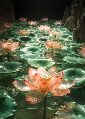 Glass Lotus Flowers