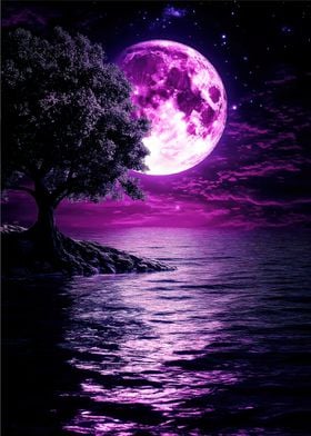 Purple Moon Night