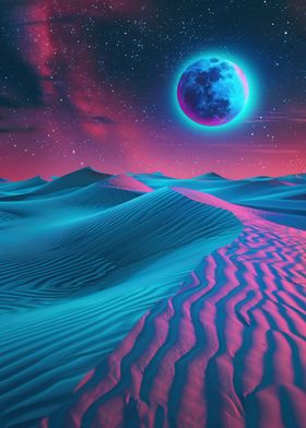 Neon Desert Night Luminescence