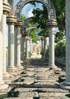 Stone Archway Pathway