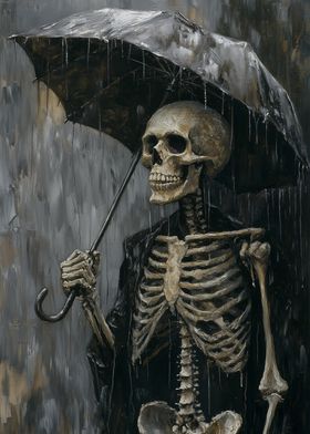 Skeleton in the Rain