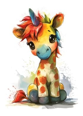 Rainbow Giraffe Unicorn