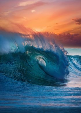 Ocean Wave Sunset