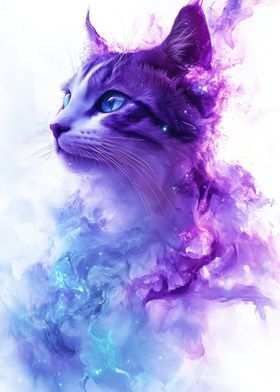 Cosmic Space Galaxy Cat 