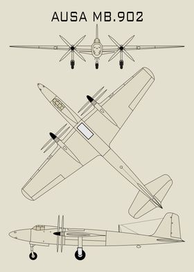 AUSA MB.902 Airplane Diagram