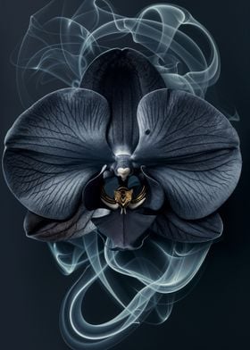 Black Orchid with Smoke