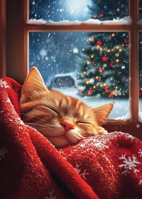 Christmas Winter Cat