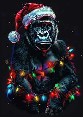 Gorilla Christmas Lights