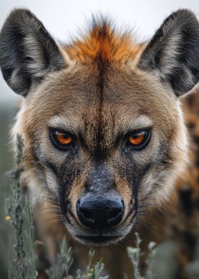 Close-up Hyena Portrait