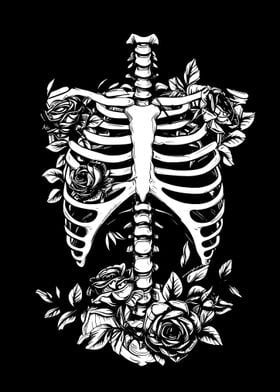 Skeleton with Roses