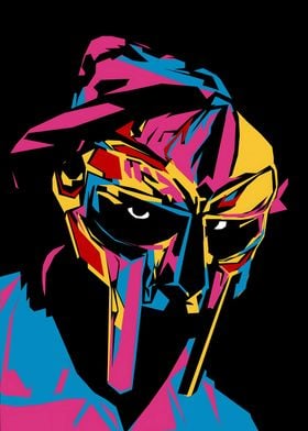 MF DOOM Pop Art Portrait