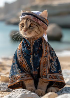 Cat in Traditional Outfit