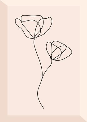 Minimalist Flower Line Art