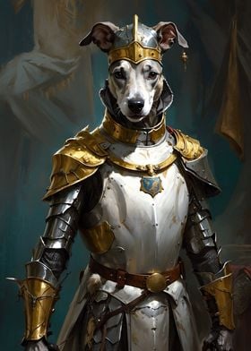 Renaissance Knight: Gallant Greyhound in Armor