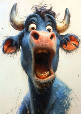 Surprised Blue Bull