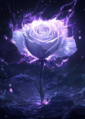 Purple Flaming Rose