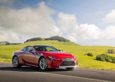 Red Lexus LC 500 Coupe