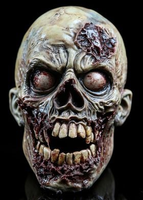 Zombie Skull Prop