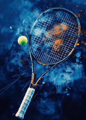 Tennis Racket and Ball