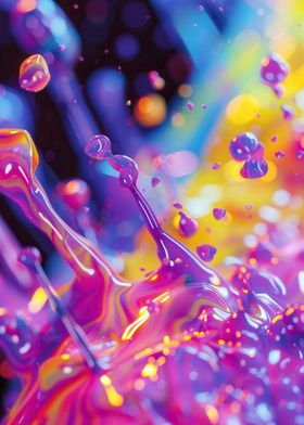 Abstract Colorful Splashes