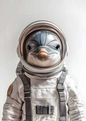 Dolphin in an astronaut