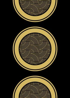 Gold Geometric Circles