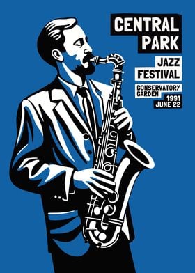 Central Park Jazz Festival Poster