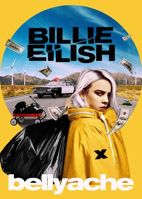 Billie Eilish x Bellyache Poster