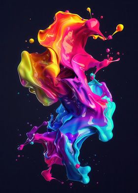 Colorful Paint Splash Satisfying