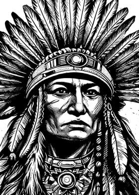 Native American Chief Portrait