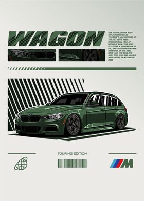 BMW 3 Series Wagon Green Army 2