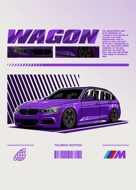 BMW 3 Series Wagon Purple 2